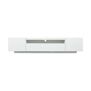 14.96 in. W White TV Cabinet Wholesale, White TV Stand with Lights,TV Cabinet with Storage Drawers up to 80 in.
