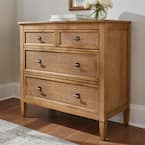 Home Decorators Collection Marsden Patina Wood Finish 3 Drawer Cane Chest of Drawers 38 in W. X 36 in H. 05.633 543