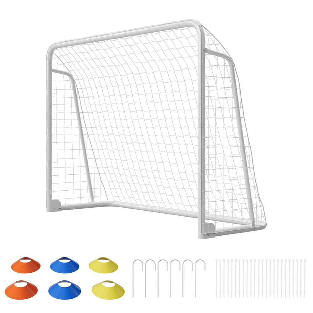 ABORON 8 x 6 ft. Soccer Goals for Backyard Foldable Steel Soccer