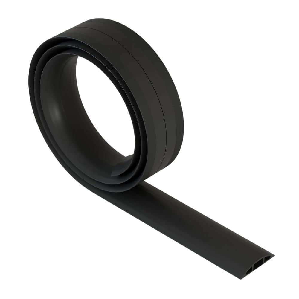 6ft. 0.63in. W x 0.31in. H Heavy Duty PVC Flexible Floor Cable Cover Cord Hider to Protect and Prevent Trip Hazard Black price history on PriceWatchPro