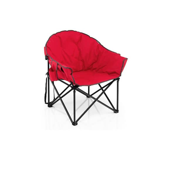Folding Camping Moon Padded Chair with Carrying Bag