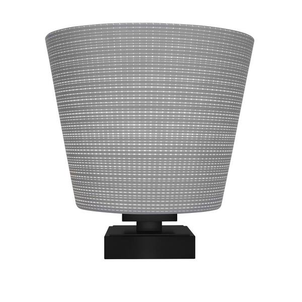 Lighting Theory Quincy 10 in. Matte Black Accent Lamp with Glass Shade