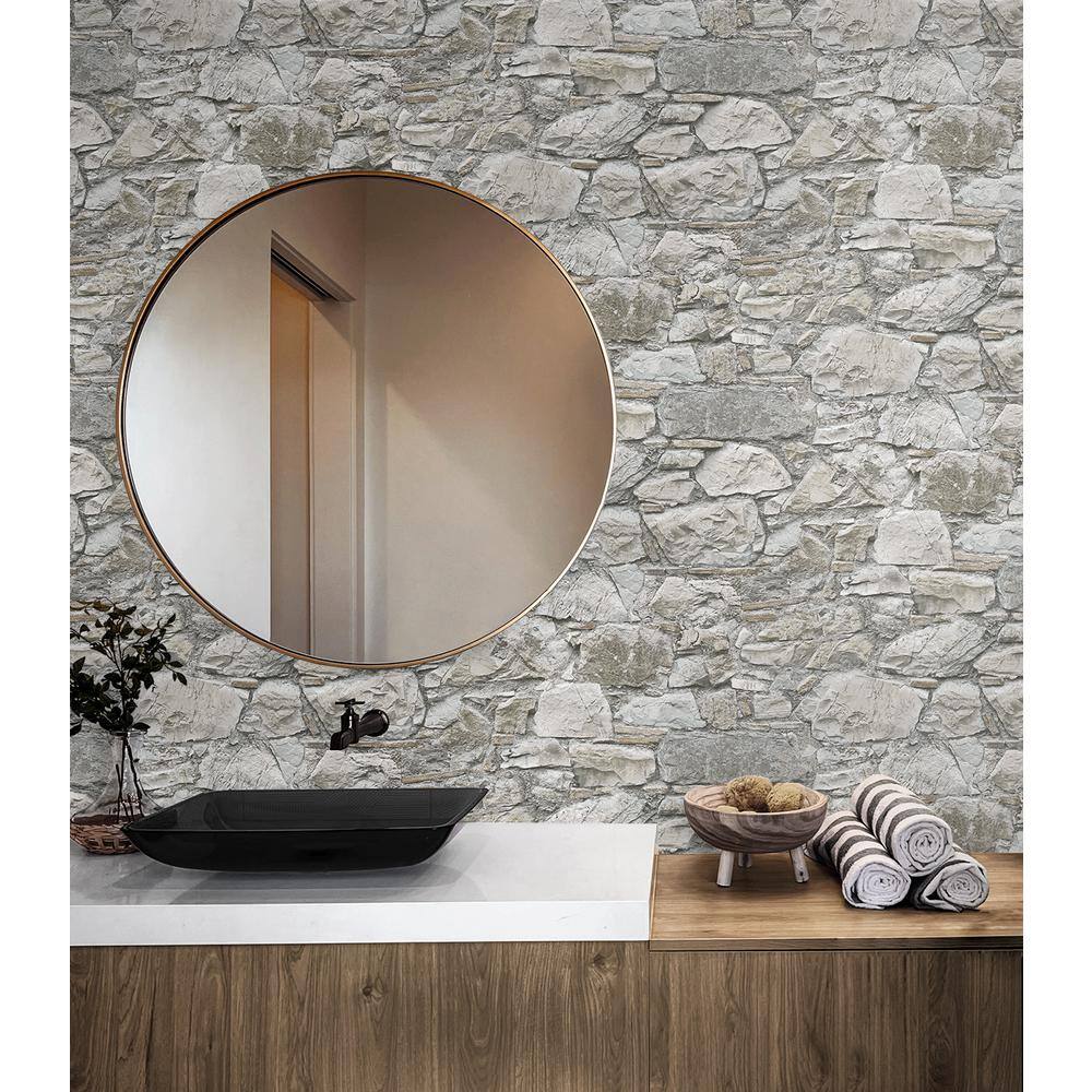 Flax Stone Self-Adhesive Peel and Stick Wallpaper