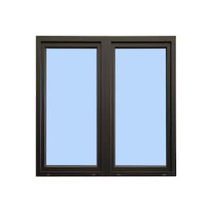 ウリア Avora Doors and Windows 56 in. x 72 in. Elite Euro Black Exterior