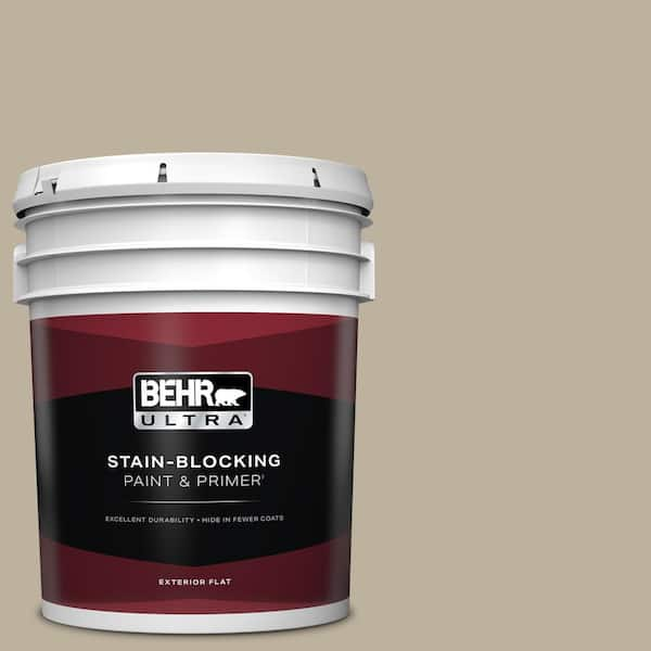 BEHR ULTRA 5 gal. #750D-4 Pebble Stone Flat Exterior Paint & Primer