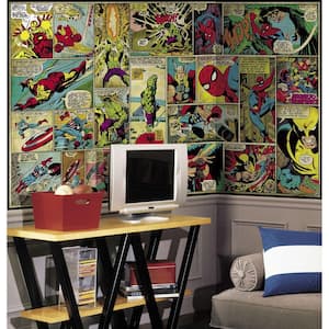 72 in. x 126 in. Marvel Classics Comic Panel Ultra-Strippable Wall Mural
