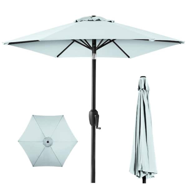best choice products 7.5ft outdoor solar patio umbrella Best Choice Products 7.5ft Heavy-Duty Outdoor Market Patio Umbrella w/ Push Button Tilt, Easy Crank