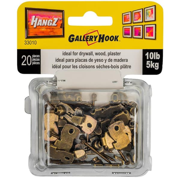 HangZ 30010B Gallery 100lb Picture Hooks (50-Pack)