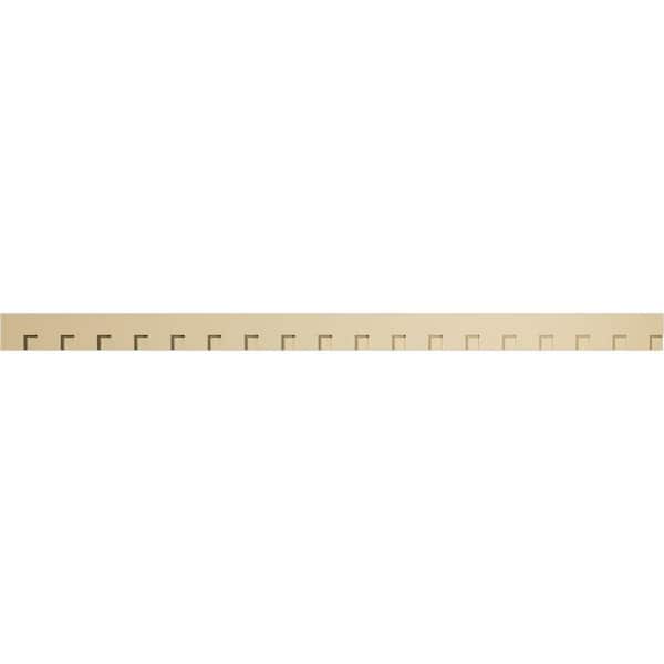 Ekena Millwork 1 in. D x 5 in. W x 90 in. L Primed Polyurethane Panel Moulding