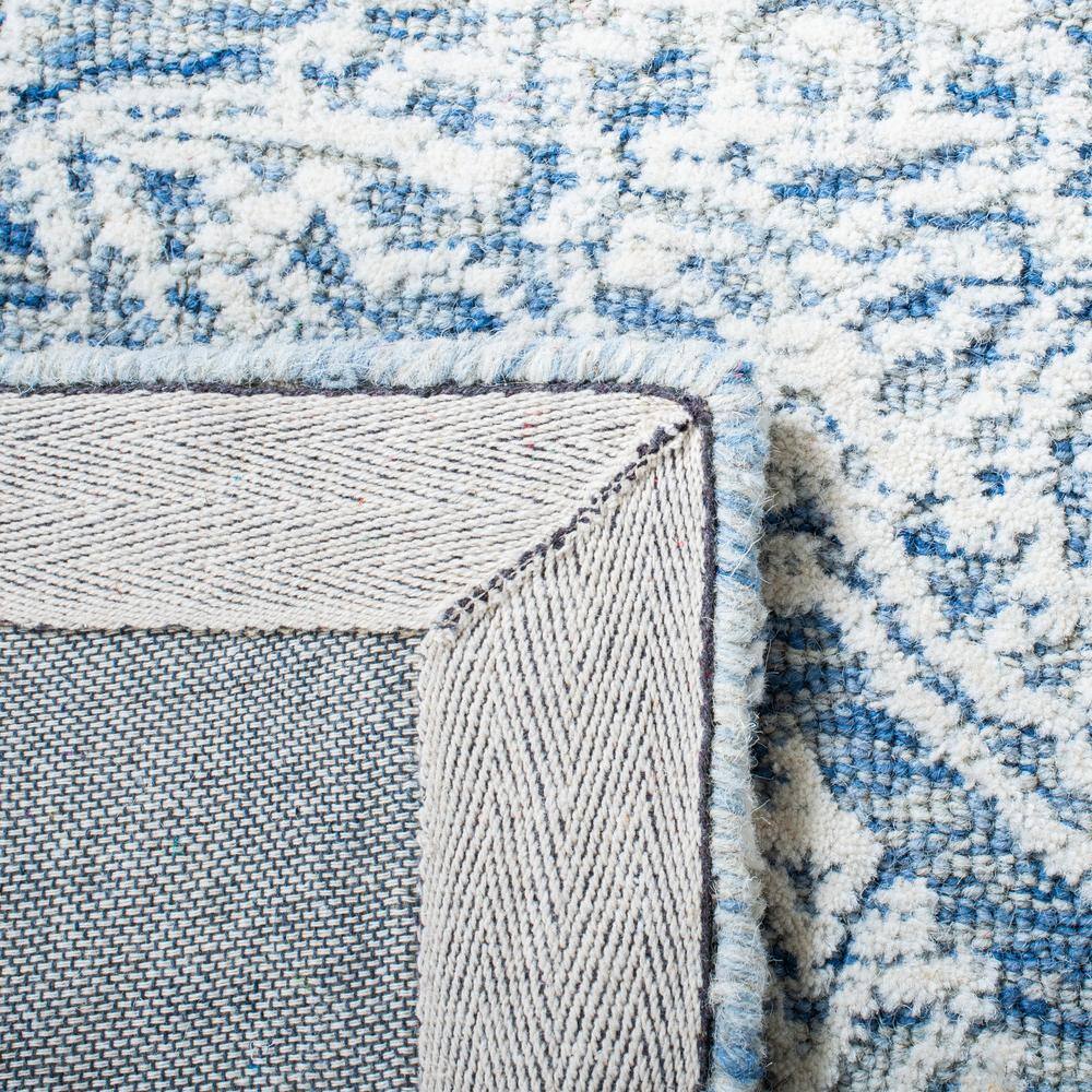 Blue and Ivory Hand-Tufted Wool 8' x 10' Area Rug