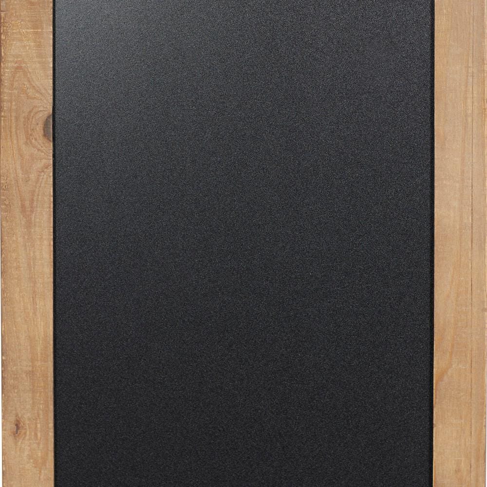 Brown Wood and Metal Chalkboard Sign with Barn Door Top
