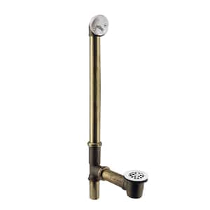 20 Gauge Trip Lever Overflow Waste with Grid Drain, Polished Chrome