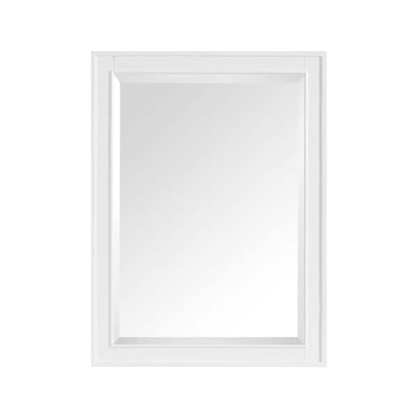 Avanity Madison 24 in. W x 32 in. H Framed Rectangular Beveled Edge Bathroom Vanity Mirror in White