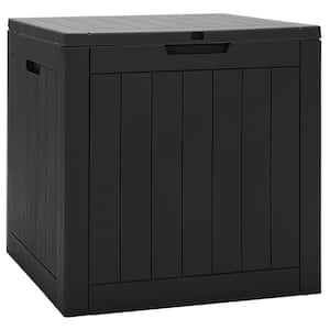 30 Gal. Deck Storage Box Container Seating Tools Organization Deliveries Black