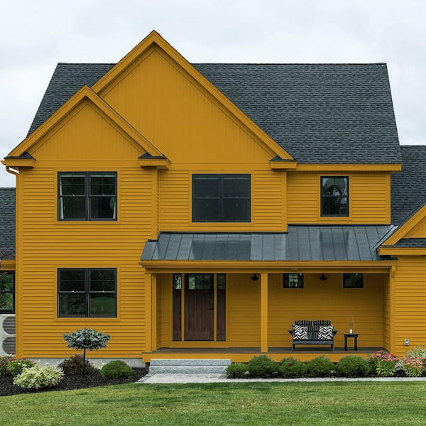 mustard color house