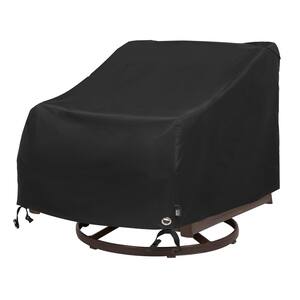 Garrison 37.5 in. L x 39.25 in. W x 38.5 in. H Waterproof Black Diamond Patio Swivel/Lounge Chair Cover