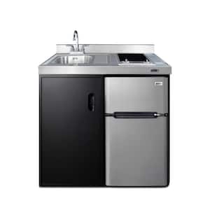 39 in. Compact Kitchen in Black