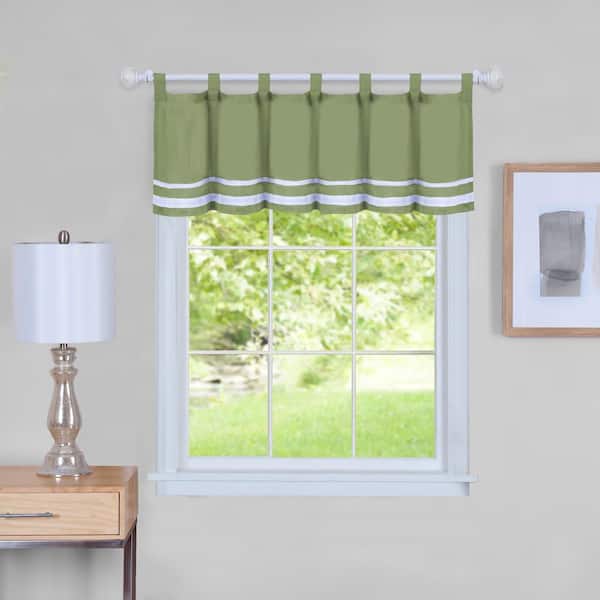 ACHIM Dakota 14 in. L Polyester Window Curtain Valance in Green