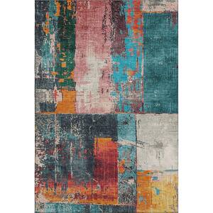 Addison Rugs Mayfield Premium Machine Washable Abstract AMF1866 Teal 5 ...