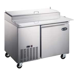 44.5 in. W 13 cu. ft. Commercial Pizza Prep Table Refrigerator Cooler in Stainless Steel