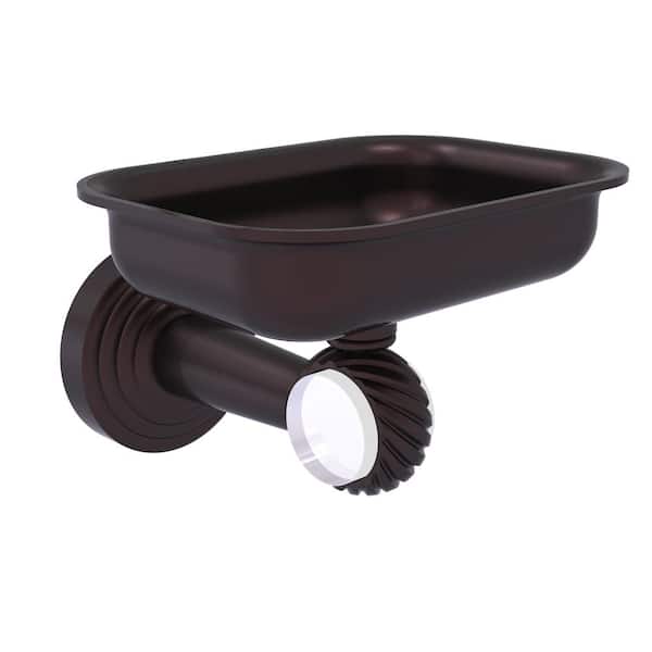 Allied Brass Pacific Beach Wall Mounted Soap Dish Holder with Twisted Accents in Antique Bronze