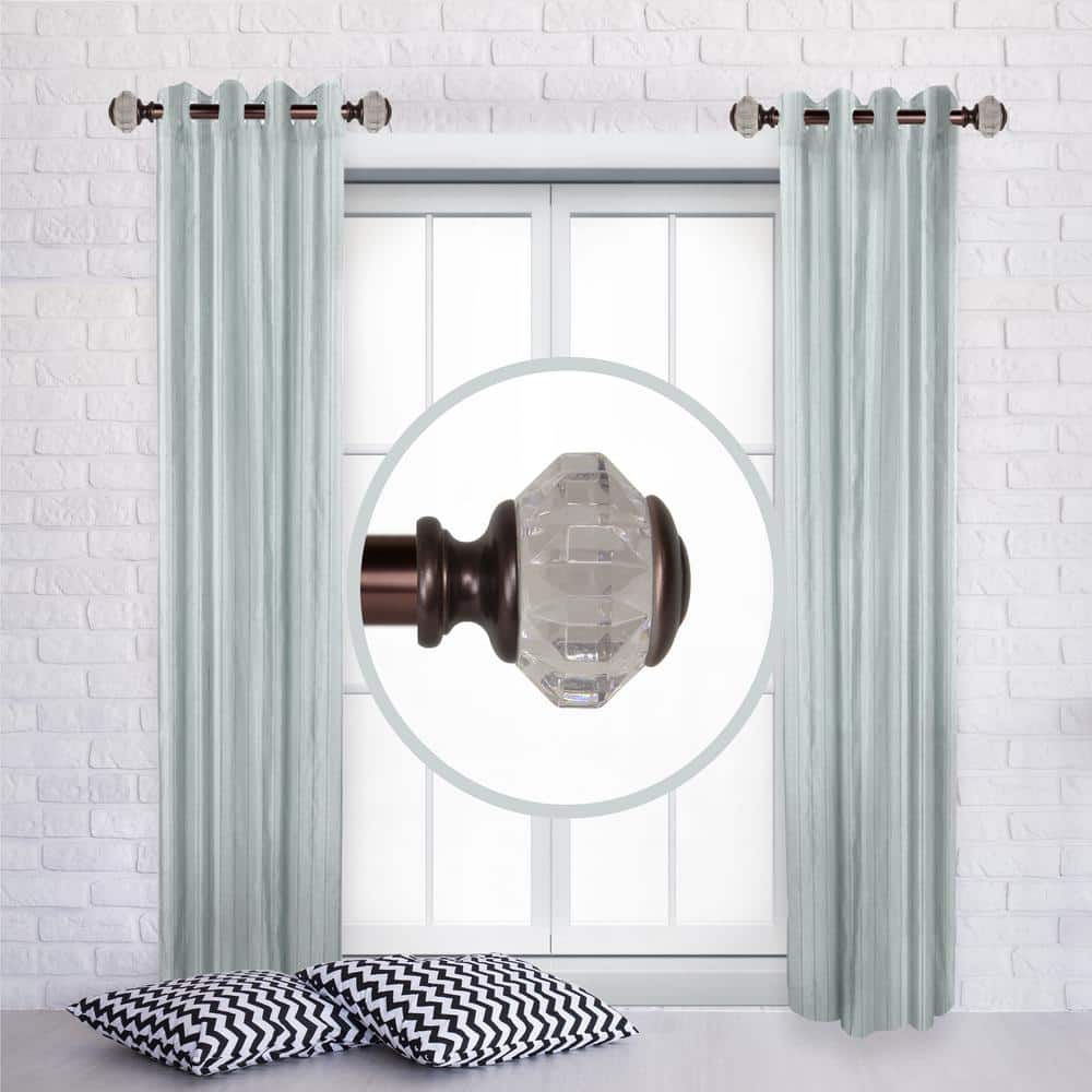 Chaste 1 dia. Curtain Rod 12-20 inch long (Set of 2) - Bronze