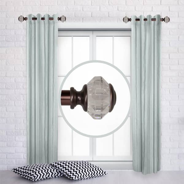 Unbranded Chaste 1" dia. Curtain Rod 12-20 inch long (Set of 2) - Bronze