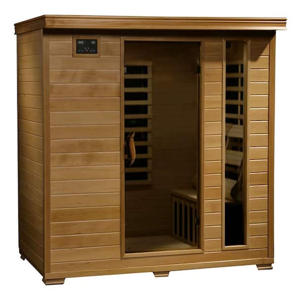 HeatWave 4-Person Hemlock Infrared Sauna with 9 Carbon Heaters