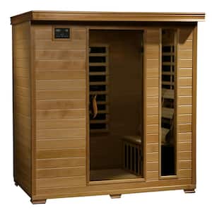 4-Person Hemlock Infrared Sauna with 9 Carbon Heaters