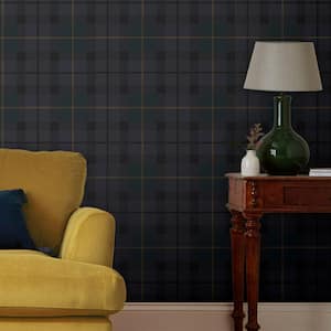 Rothero Check Heritage Matte Non Woven Removable Paste the Wall Wallpaper