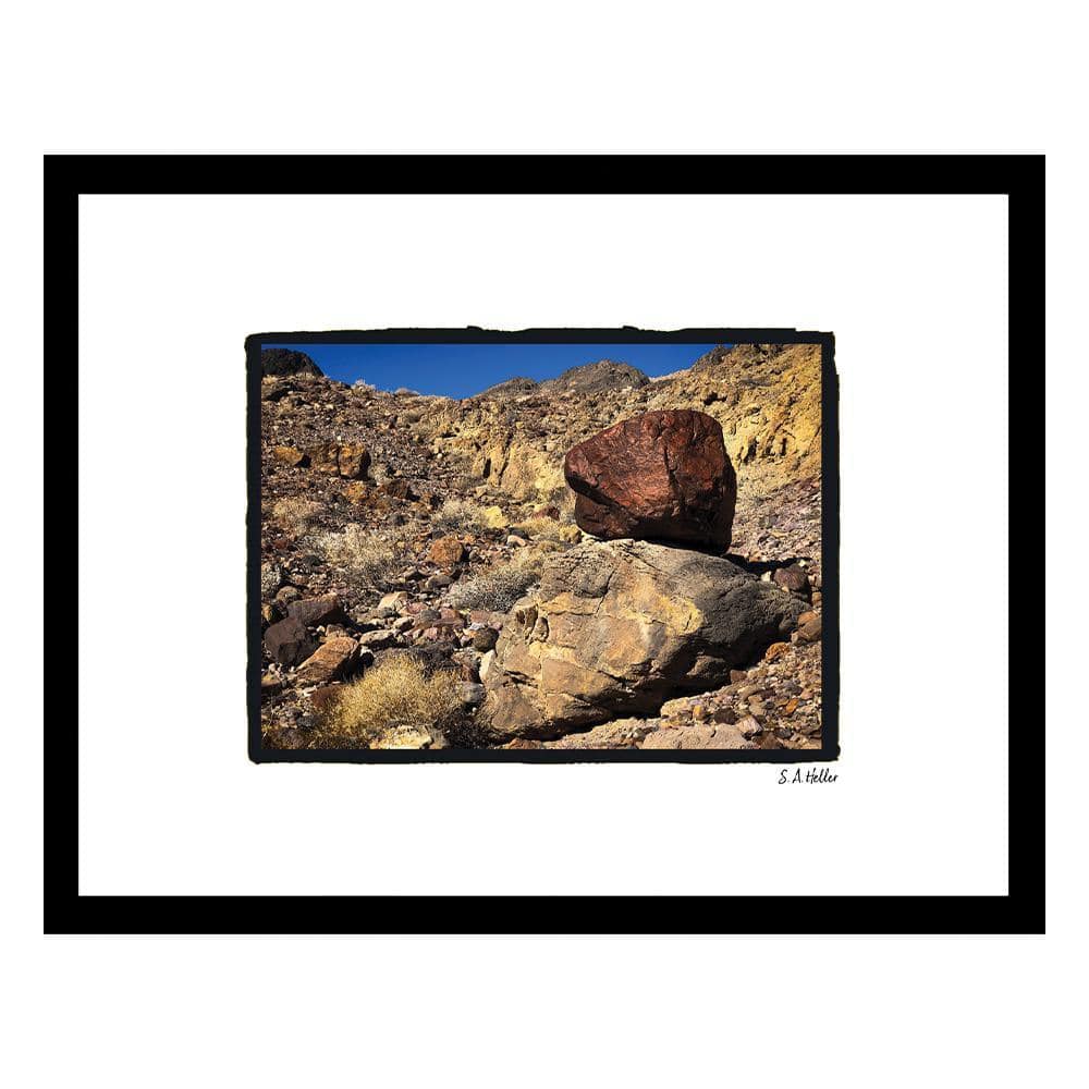 Heller Photography Red Boulder Framed Printed Photograph by Steven A Heller Nature Poster Art Print 18 in. x 14 in. price history on PriceWatchPro