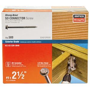 Simpson Strong-Tie #10 x 1-1/2 in. 1/4-Hex Drive, Strong