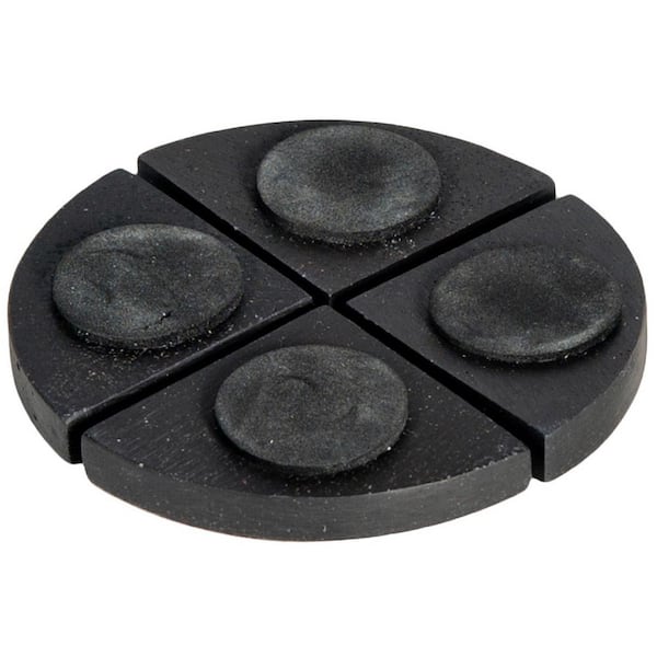 Small 3.94 in. Dia Black Fiberstone Indoor Outdoor Pot Feet Holders