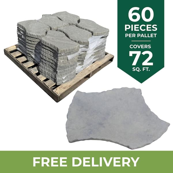 Berkshire 13 in. x 19 in. Gray Variegated Irregular Paver Kit (60-Pieces per Pallet)