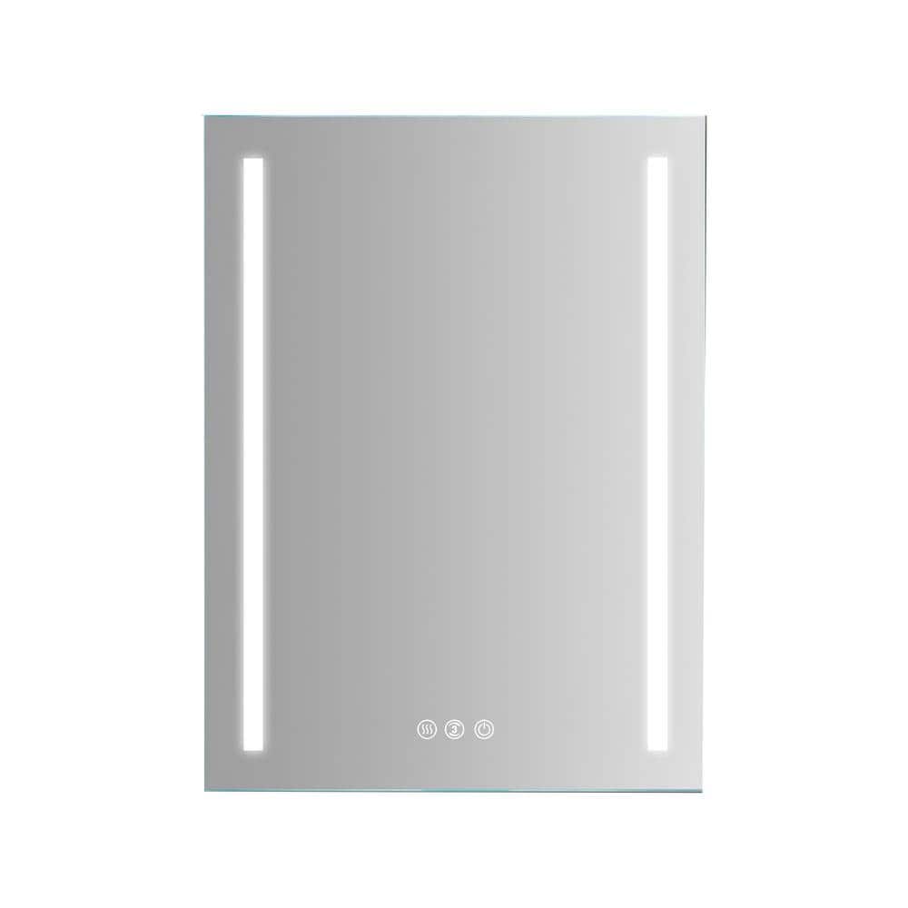 24 in. W x 32 in. H Rectangular Frameless Wall Mount Anti-Fog Dimmable Bath