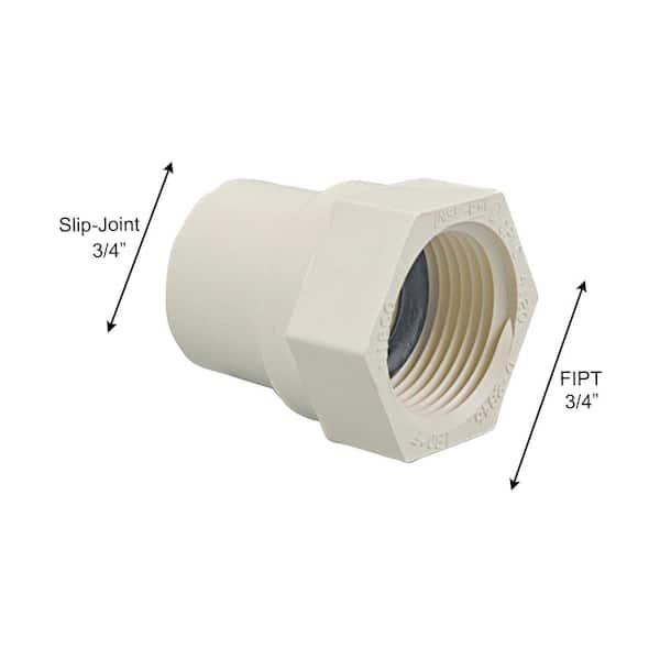 NIBCO 3/4 in. The FIPT CPVC-CTS Adapter Fitting - Home C470334 x Slip Depot
