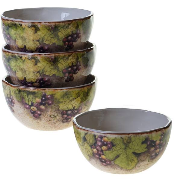 Certified International Sanctuary Wine Ice Cream and Cereal Bowl (Set of 4)