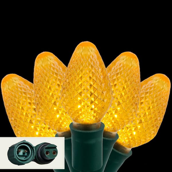 Wintergreen Lighting 24 Ft. 25-Light LED Gold Commercial C7 String ...