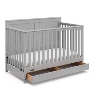 Hadley 4-in-1 Convertible Crib with Drawer-Pebble Gray