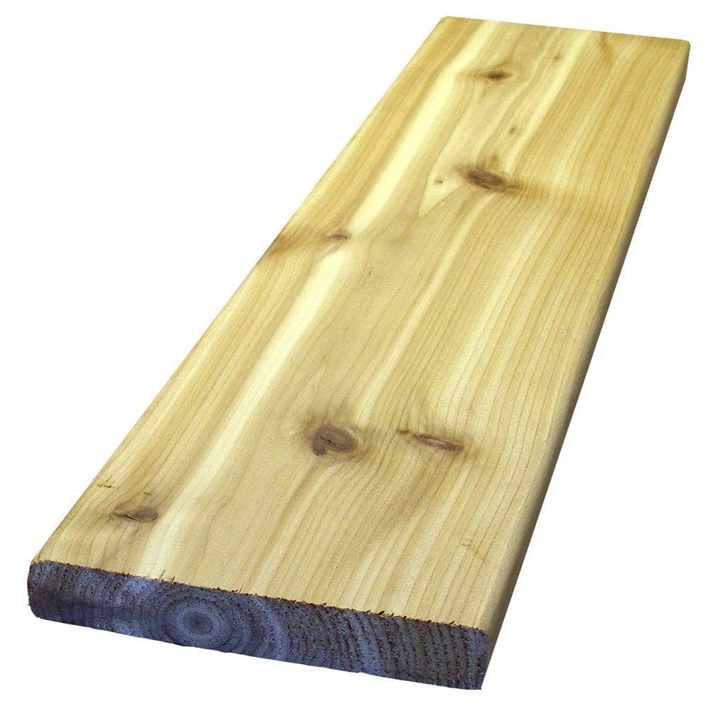 5/4 in. x 6 in. x 8 ft. Premium KilnDried Cedar Lumber 167055 The