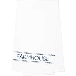 Sawyer Mill Blue Print Farmhouse Cotton Muslin Bleached White Kitchen Tea Towel