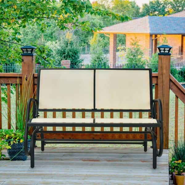 Outdoor patio 2024 swing glider bench