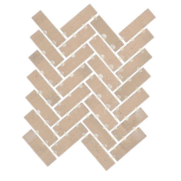 Daltile Restore Black 9 in. x 12 in. Glazed Ceramic Herringbone
