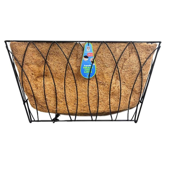 AquaSav 20 in x 10 in Devon Coconut Fiber Rail Rider Planter
