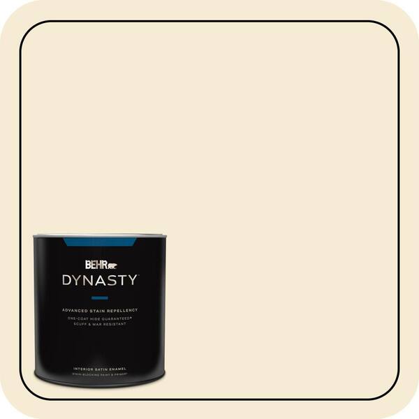 BEHR DYNASTY 1 qt. #360C-1 Clear Yellow Satin Enamel Interior Stain-Blocking Paint & Primer