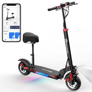 H9 Electric Scooter: Adult model, 800W motor, 28MPH, 25-mile range, 10'' solid tires, seat, dual braking.