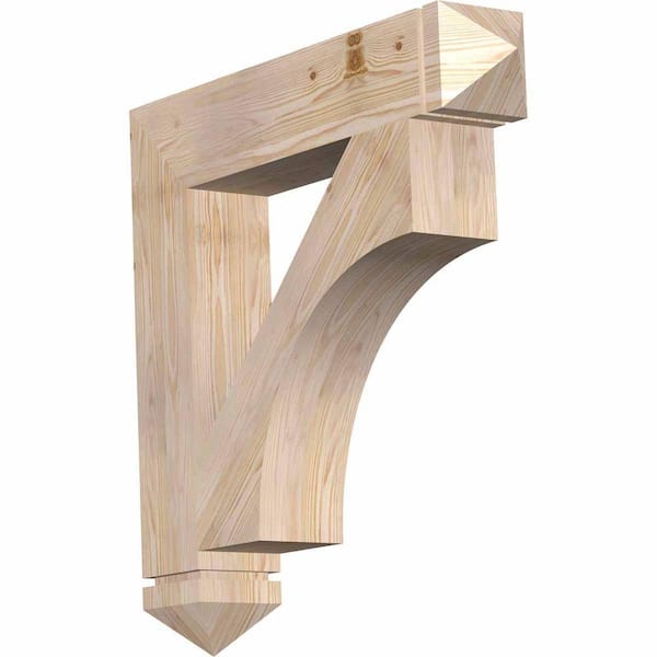 Ekena Millwork 5.5 in. x 32 in. x 32 in. Douglas Fir Westlake Arts and Crafts Smooth Bracket