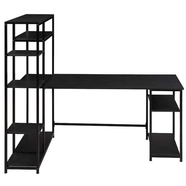 Spaco Rectangle Black Wood Writing Desk