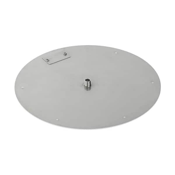 American Fire Glass 18 in. Round Stainless Steel Flat Fire Pit Pan (Fire Pit Ring Not Included)