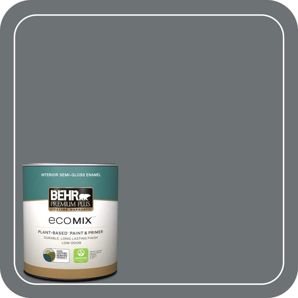 1 qt. #MQ5-28 Dawn Gray Semi-Gloss Enamel EcoMix Plant-Based Interior Paint & Primer price history on PriceWatchPro